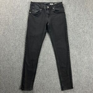 Ron Tomson Jeans‎ Mens 32x32 Denim Charcoal Wash Skinny Leg Cotton Blend